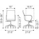 Silla de oficina marca Zuo modelo Glider espalda baja - cafe claro / 100376 - Envío Gratuito