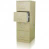 Archivero Hirsh Metálico De 4 Gavetas Oficio Beige Mod. 14118