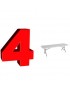 Paquete de 4 Mesas Plegables LIFETIME de Trabajo/Banquetes, 2.4 Mts x 76 Cms, Grado Comercial