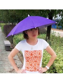 Eh Plomo y plata cinta elástica sombrero soleado paraguas-Púrpura - Envío Gratuito