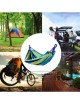 Hamaca De Camping Al Aire Libre Ocio Cuelgue Cama Viajes Camping Swing 200x150cm 2 Personas- Rayas Azules - Envío Gratuito