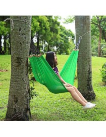 Acampar al aire libre Patio columpio portátil plegable sola persona Algodón Hamaca Green - Envío Gratuito