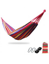 Hamaca De Camping Al Aire Libre 200x150cm 2 Personas Ocio Cuelgue Cama Viajes Camping Swing - Rayas Del Arco Iris - Envío Gratui