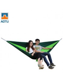 Aotu AT6737 camping 2-persona paracaídas tela de nylon de la hamaca Green - Envío Gratuito