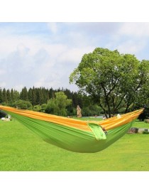 CX Hamaca Double Person Portable Nylon Fabric Hammock-Verde y amarillo - Envío Gratuito