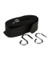 2 Pcs Árbol Correas Nylon 2 Pcs S-Gancho Para Hamaca Negro