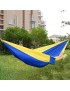 CX Hamaca Double Person Portable Nylon Fabric Hammock-Azul y amarillo