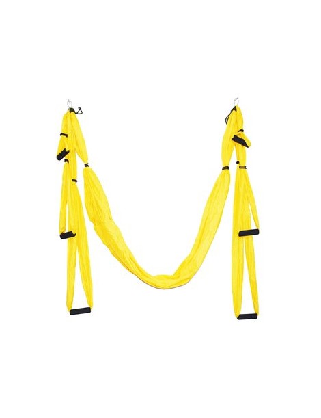 Paracaídas Tela oscilación Inversion Terapia Anti-gravedad aérea Hamaca Yoga Amarillo - Envío Gratuito