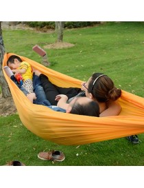 ER Cama Nylon Hamaca paracaídas portátil para 2 Personas Viajes acampar al aire libre naranja. - Envío Gratuito