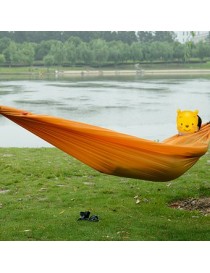 EH Cama Nylon Hamaca paracaídas portátil para 1 persona Viajes acampar al aire libre naranja - Envío Gratuito