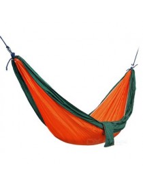 EH OUTAD Cama Nylon Hamaca paracaídas portátil para 2 Personas Viajes acampar al aire libre Naranja y verde negruzco - Envío Gra