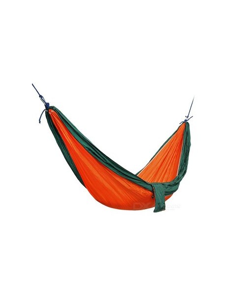 EH OUTAD Cama Nylon Hamaca paracaídas portátil para 2 Personas Viajes acampar al aire libre Naranja y verde negruzco - Envío Gra