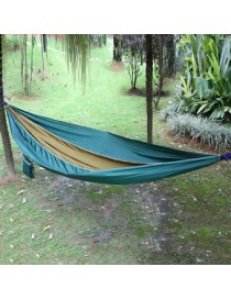 EH OUTAD Cama Nylon Hamaca paracaídas portátil para 2 Personas Viajes acampar al aire libre Camel y verde negruzco - Envío Gratu