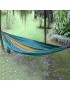 EH OUTAD Cama Nylon Hamaca paracaídas portátil para 2 Personas Viajes acampar al aire libre Camel y verde negruzco