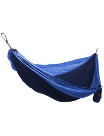 Hamaca Doble de tela de paracaídas Nylon Color Azul/Azul claro - Envío Gratuito