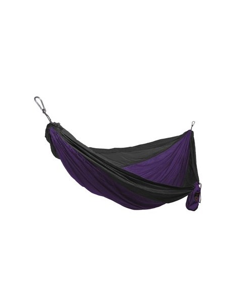 Hamaca Individual de tela de paracaídas Nylon Color Morado oscuro/negro - Envío Gratuito