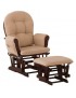 Silla mecedora Stork Craft Hoop Glider y conjunto otomano, cereza / Beige