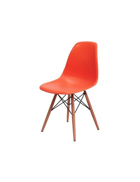 Silla de Comedor Vitrozi Replica Eames Woody-Roja - Envío Gratuito