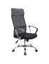 Silla Ejecutivo Oficina Ejecutiva Respaldo Alto En Malla Y Base Cromada - Negro