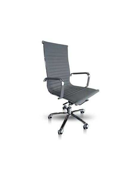 Sillón Directivo en Curpiel Gris Mod. A05 - Envío Gratuito