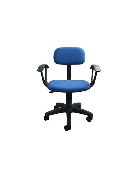 SILLA SECRETARIAL CON BRAZOS AZUL - Envío Gratuito