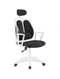 Silla Ejecutiva Moderna Ergonomica Con Riñonera Colores Negro Blanco - Envío Gratuito