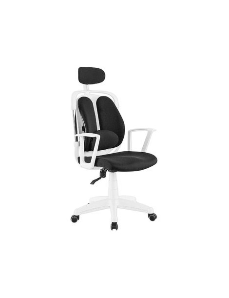 Silla Ejecutiva Moderna Ergonomica Con Riñonera Colores Negro Blanco - Envío Gratuito