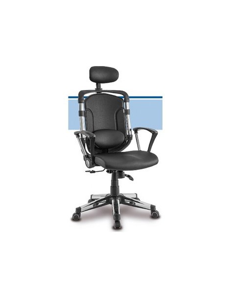 Silla Sillon Ejecutivo Europeo Respaldo Alto En Piel Y Base Cromada - Envío Gratuito