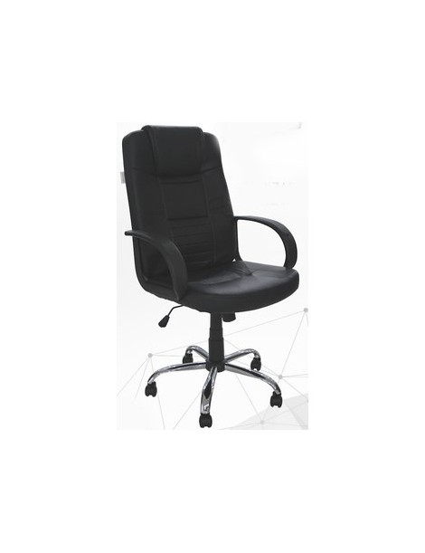 Silla Sillon Ejecutiva Economica En Vinil Y Cromo - Envío Gratuito