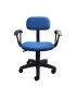 SILLA SECRETARIAL CON BRAZOS AZUL