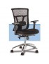 Silla sillon Ejecutivo Europeo S Respaldo Alto En Tela Y Base Cromada
