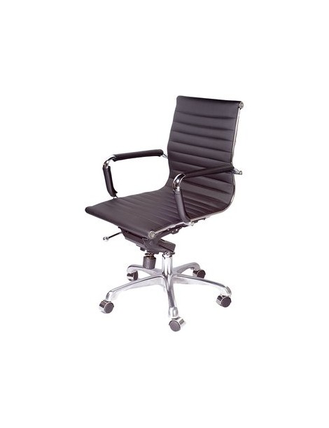 Silla De Oficina Mobilier Replica Aluminium Low Back-Negro - Envío Gratuito