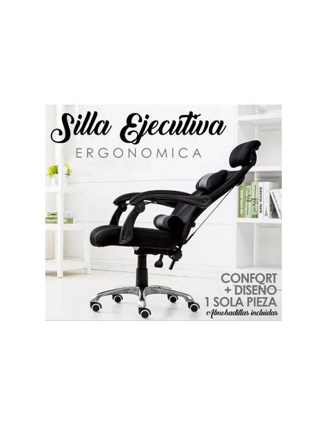 Sillon Ejecutivo Respaldo Alto En Malla Ajustable Base Cromo - Envío Gratuito