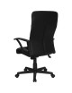 Muebles flash CP-A142A01-GG Alto Negro Piel / malla de combinación Silla ejecutiva giratoria de oficina - Envío Gratuito