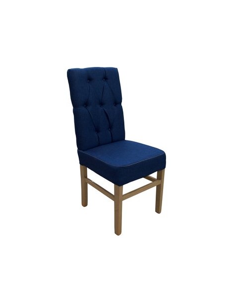 Silla Moderna Vancouver De Fabou Muebles - Capitoneada Azul Cobalto - Envío Gratuito