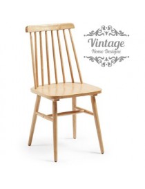 Silla De Madera, Vintage Home Designe, Nina, Madera Maciza Barnizada-Multicolor - Envío Gratuito