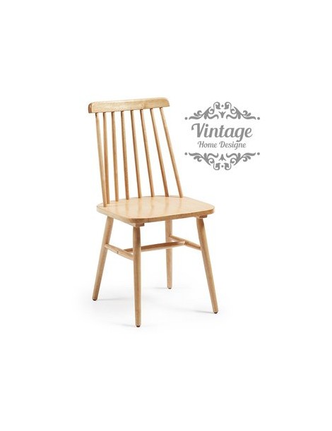 Silla De Madera, Vintage Home Designe, Nina, Madera Maciza Barnizada-Multicolor - Envío Gratuito