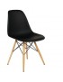 Silla de Comedor Vitrozi Replica Eames Woody-Negra