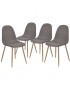 4 Sillas Para Comedor Estilo Charlton Gris
