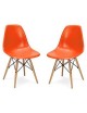 Set 2 Silla Moderna Decorativa De Comedor Eiffel Orange Color Fancierstudio - Envío Gratuito