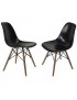 Set 2 Silla Moderna Decorativa De Comedor Eiffel Negro Fancierstudio