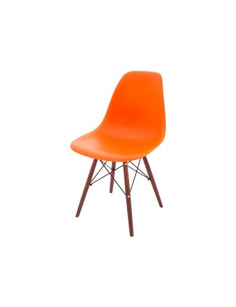 Silla De Comedor Alterhouse Replica Eames Lady Dark Base-Naranja - Envío Gratuito