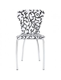 Cubierta de la Silla Spandex Stretch Washable Chair Cover-Negro y Blanco - Envío Gratuito