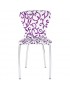 Cubierta de la Silla Spandex Stretch Washable Chair Cover-Blanco y Púrpura