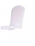 MagiDeal Color Sólido Elástico Comedor Semicírculo Taburete Silla Cubierta De Funda Blanca