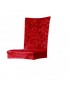 MagiDeal Tramo Corto Foral Zorro Vino Tela De Comedor Cubierta De La Silla Funda Roja
