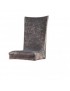 MagiDeal Tramo Corto Foral Zorro Comedor Tela Gris Decoración Cubierta De La Silla Funda