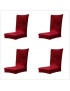 MagiDeal Estirar Corta Zorro Vino Decoración Cubierta De La Silla Del Comedor De Tela Funda Roja