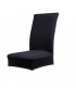 MagiDeal Color Sólido De La Cubierta De Comedor Spandex Taburete Silla Funda De Poliéster Suave Negro