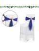 10PCS Wedding Banquet Decorations Organza Handmade Chair Cover Sashes - Envío Gratuito